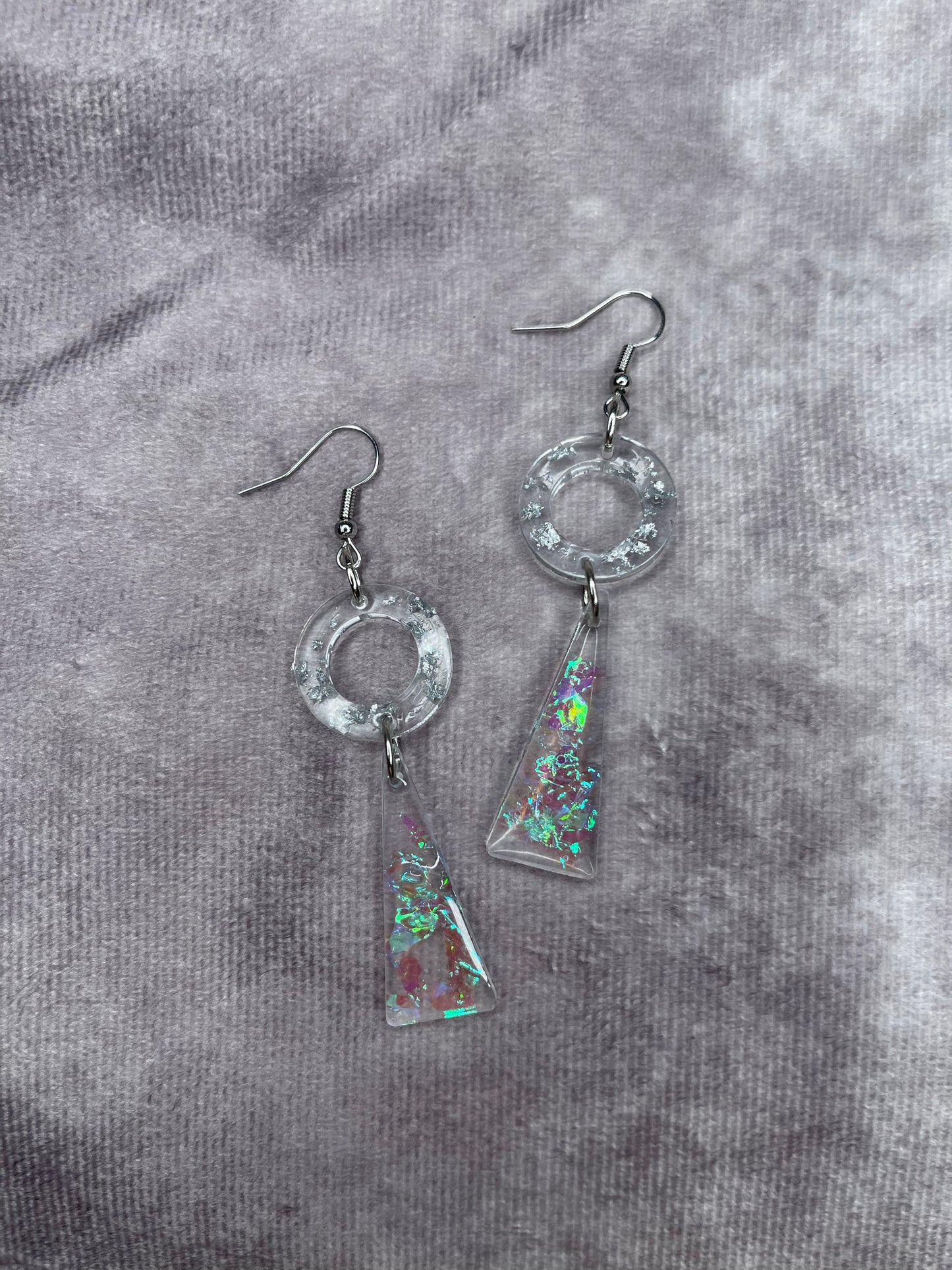 "Silver Holo" Earrings