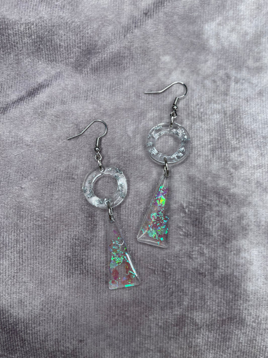 "Silver Holo" Earrings