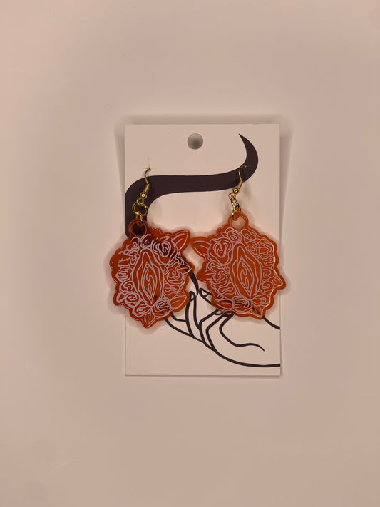 "Orange arrangment" Earrings