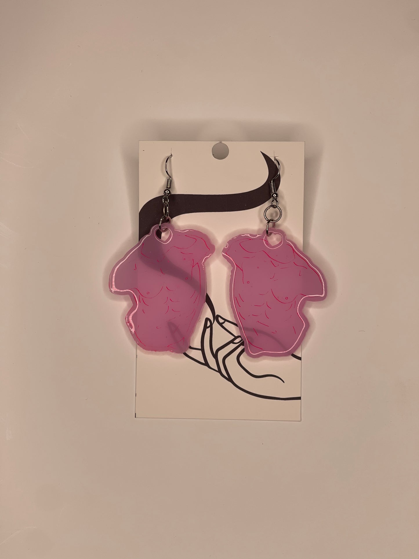 "Pink delight" Black Light Earrings